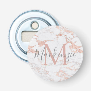 Décapsuleur Monogramme en marbre or Rose élégant