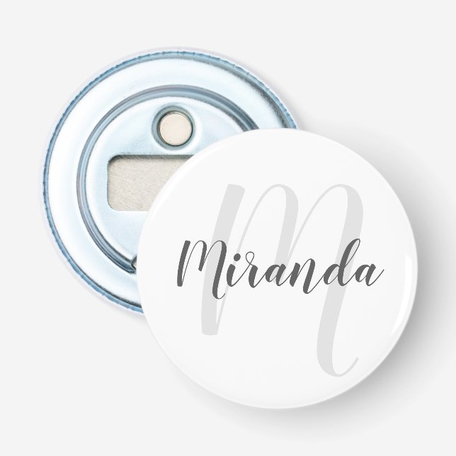 Décapsuleur Monogramme et nom personnalisés (Devant)