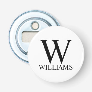 Décapsuleur Monogramme et nom personnalisés classiques