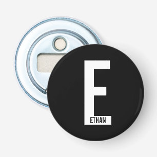 Décapsuleur Monogramme et nom personnalisés modernes