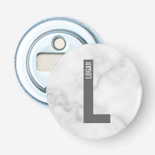 Décapsuleur Monogramme et nom personnalisés modernes