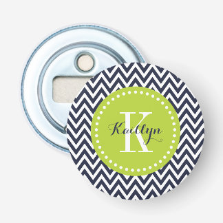 Décapsuleur Monogramme Marine et Green Chevron