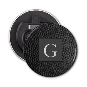 Décapsuleur Monogramme Meilleur homme Groomsman Black Leather