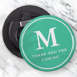 Décapsuleur Monogramme Moderne Simple Merci Chic Pour Venir<br><div class="desc">Ce design simple et moderne est composé de typographie serif et sans serif. Parfait pour les faveurs du parti.</div>