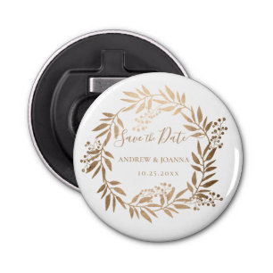 Décapsuleur Monogramme Or Personnalisé Élégant