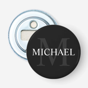 Décapsuleur Monogramme personnalisé et nom noir