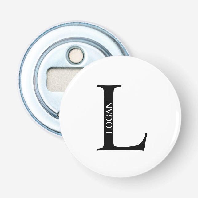 Décapsuleur Monogramme personnalisé et ouverture de bouteille  (Devant)