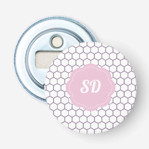 Décapsuleur Monogramme personnalisé Peigne rose pâle