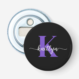 Décapsuleur Monogramme Script Violet Noir
