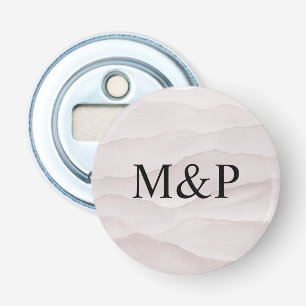 Décapsuleur monogrammes de mariage rose poussiéreux Abstrait