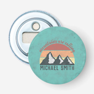 Décapsuleur Montagnes pastel vintage appellent monogramme