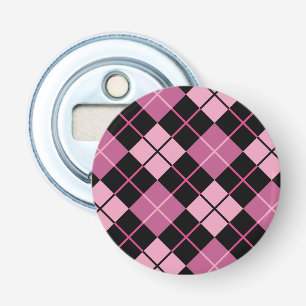 Décapsuleur Motif à motifs de losanges dans le noir et le ros