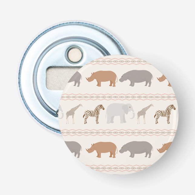 Décapsuleur Motif africain 1 d'animaux (Devant)