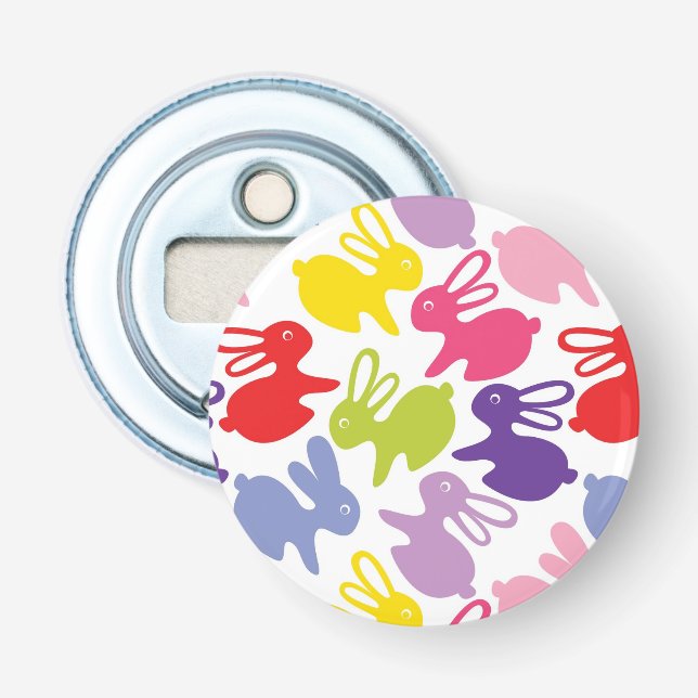 Décapsuleur motif avec des lapins de Pâques (Devant)