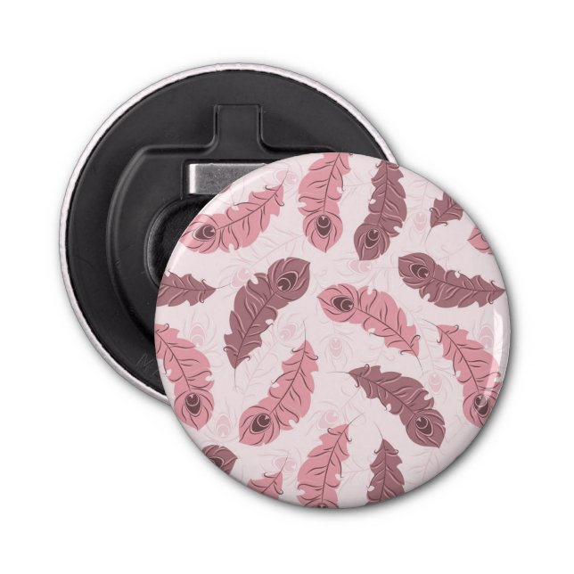 Décapsuleur motif avec des plumes de paon (Devant)