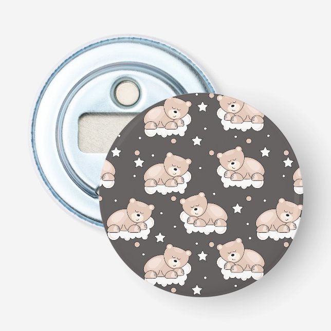 Décapsuleur motif avec le petit sommeil d'ours (Devant)