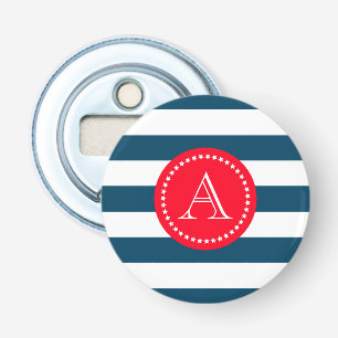 Décapsuleur Motif bleu et blanc