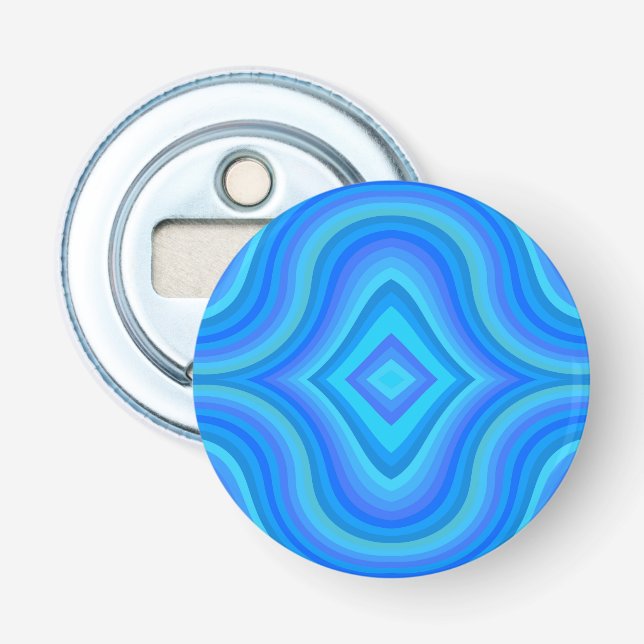 Décapsuleur Motif bleu rétro (Devant)