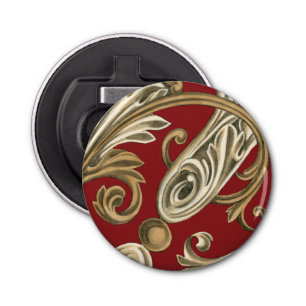 Décapsuleur Motif botanique élégant avec le feuillage bronzage