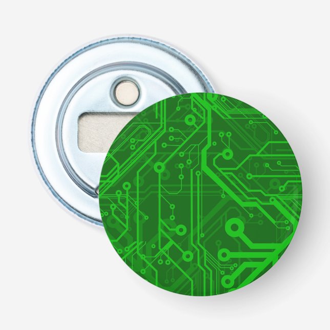 Décapsuleur Motif de carte électronique de vert (Devant)