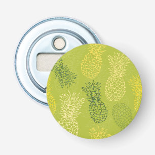 Décapsuleur Motif de contour de l'ananas sur vert
