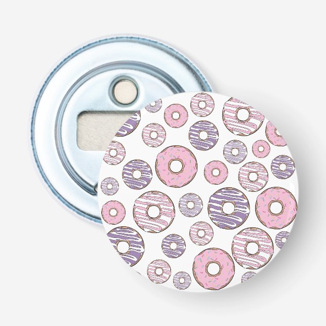Décapsuleur Motif De Donuts, Donuts Roses, Donuts Violets (Devant)