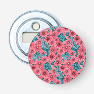 Décapsuleur Motif de fleurs de pétunia rouge