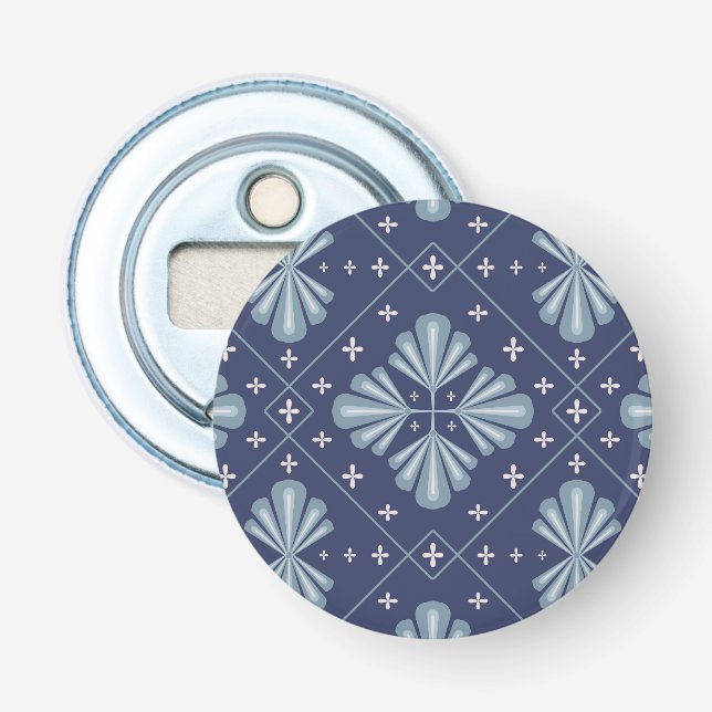 Décapsuleur Motif de formes géométriques bleues (Devant)