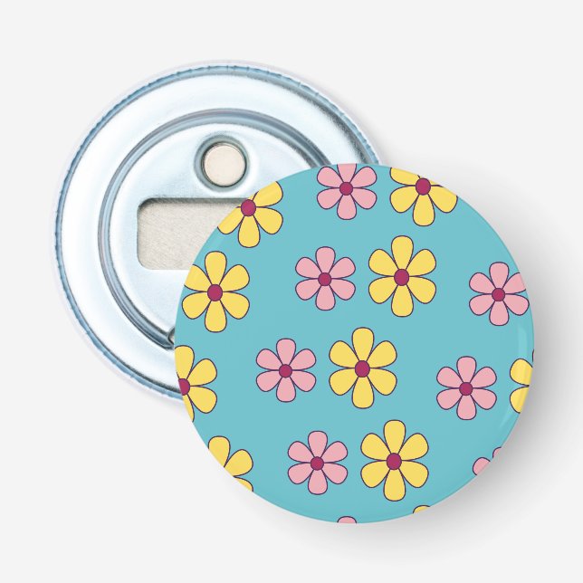 Décapsuleur Motif de grandes fleurs mignonnes (Devant)
