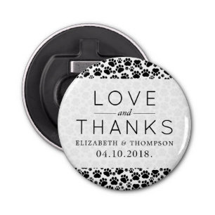 Décapsuleur Motif De Pâtes, Noir Et Blanc, Mariage