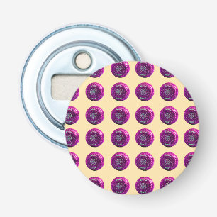 Décapsuleur Motif de pelouse violette, magnétique