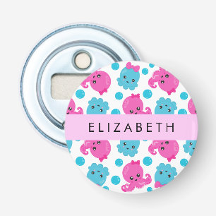Décapsuleur Motif de pieuvre, Pieuvre mignonne, Mer, Votre Nom