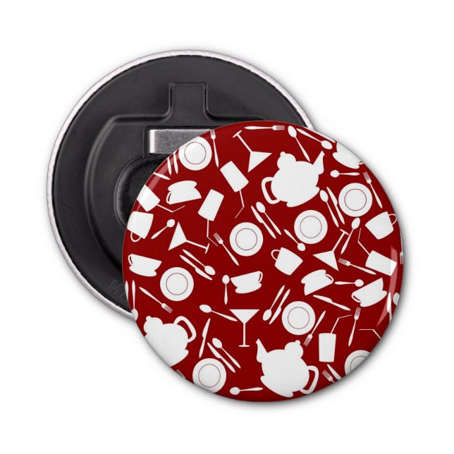 Décapsuleur Motif d'éléments de cuisine (Devant)