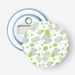 Décapsuleur Motif Des Eléphants, Eléphants Mignons - Grey Vert