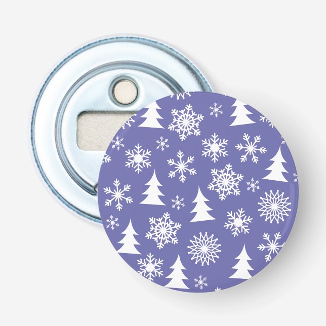 Décapsuleur Motif des flocons de neige et des pins (Devant)