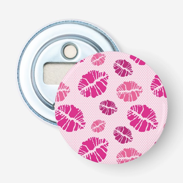 Décapsuleur Motif d'impression de forme de baiser de rouge à (Devant)