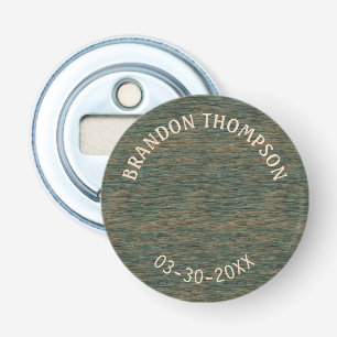 Décapsuleur Motif en bois gris bleu rustique personnalisé