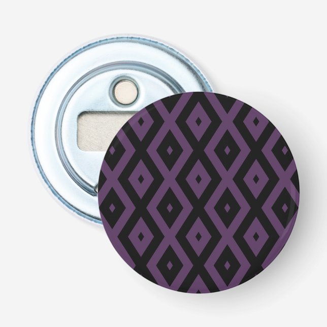 Décapsuleur Motif en diamant noir et violet foncé (Devant)