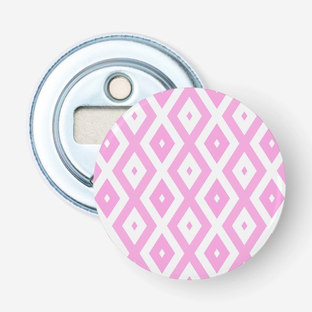 Décapsuleur Motif en diamant rose et blanc (Devant)