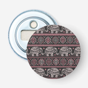 Décapsuleur Motif ethnique noir d'éléphant