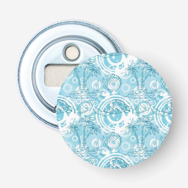 Décapsuleur motif exotique d'océan (Devant)