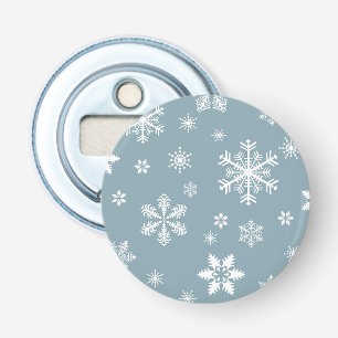 Décapsuleur Motif flocon de neige, Flocons de neige blancs, Ne