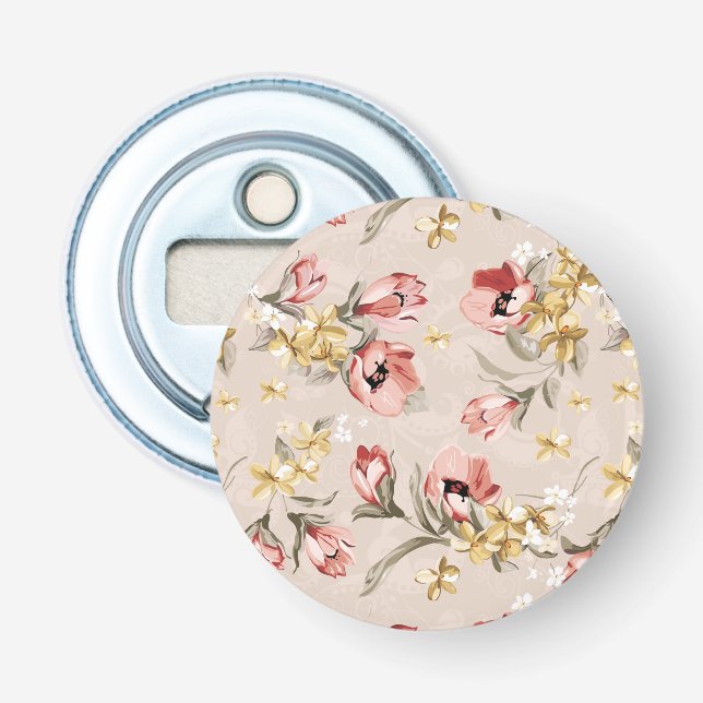 Décapsuleur Motif floral 3 d'élégance abstraite (Devant)
