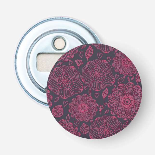 Décapsuleur Motif floral 4 (Devant)