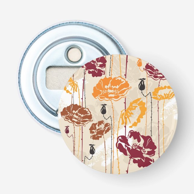 Décapsuleur Motif floral 4 d'élégance abstraite (Devant)