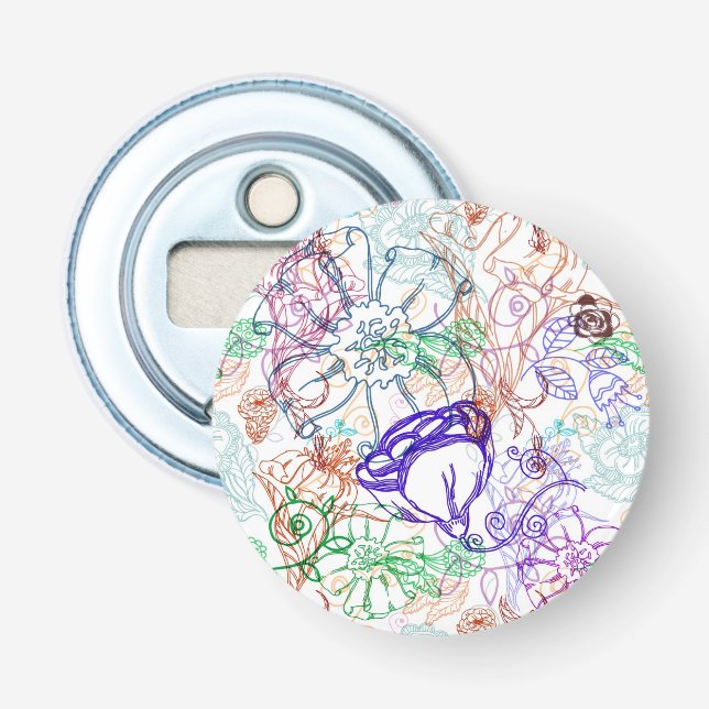 Décapsuleur Motif floral 7 (Devant)