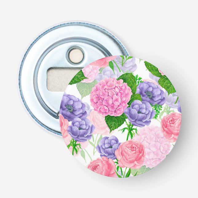 Décapsuleur Motif floral aquarelle (Devant)