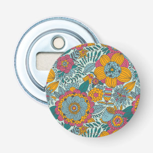Décapsuleur Motif floral coloré