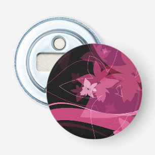 Décapsuleur Motif floral magenta