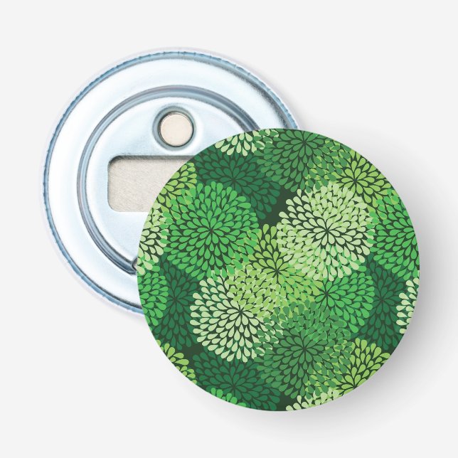 Décapsuleur Motif floral vert (Devant)